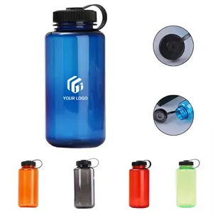 Custom Logo Large Capacity Clear Leak Proof  Wide Mouth Water Bottle