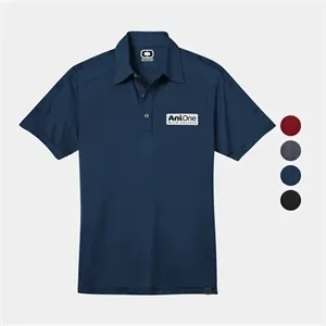Custom Logo Men's Polo T-Shirt w/ 3-Button Placket
