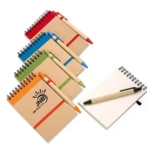 Sustainable Eco Pocket Spiral Notebook and Pen