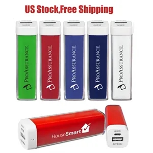 Custom Logo Free Shipping Mini Lipstick Power Bank 2200mah