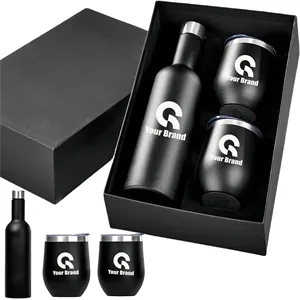 Custom Logo Double Wall Insulated Travel Mug Set