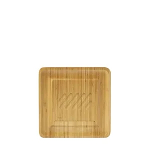 Twine Living Co Four Piece Bamboo Cheese Board and Knife Set