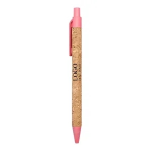 Wheat straw cork tube ballpoint pen