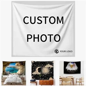Image Text Custom Bedroom Decor Banner Wall Tapestry