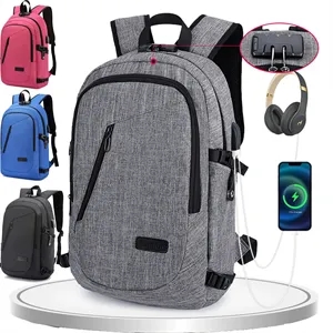 Custom Logo Laptop Backpack with USB Charging Port