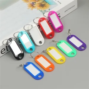 Colorful Plastic Luggage ID Tag Keychain