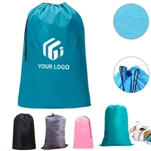 Portable Waterproof Home Dorm Laundry Bags with Drawstring