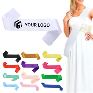 Personalized Ribbon Blank Satin Sashes for Decorations