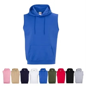 Custom Logo French Terry Sleeveless Hoodies - 8 oz