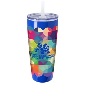 Koozie® Built-in Straw Vacuum Tumbler - 30 oz.