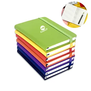 Custom Logo A6 PU Pocket Lined Notebook