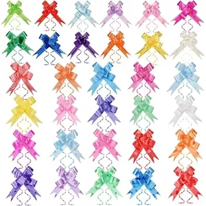 Gift Wrap Bow 200 pcs pack hand pull flower ribbon