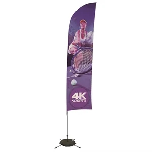 13' Streamline Blade Sail Sign Flag, 1-Sided, Scissor Base