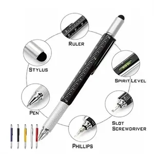 Promotional 6 In 1 Multitool Tech Tool Screwdriver Pen