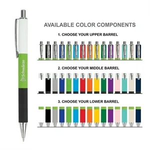 Color-Pop Plunge-Action Aluminum Ballpoint Pen