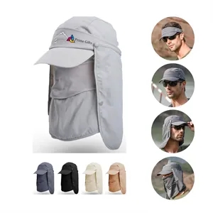 UV Protection Bucket Hat with Face Cover & Neck Flap