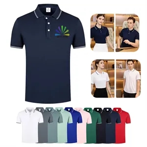 Custom Logo Unisex Silk Polo Shirt for Events & Group Activities
