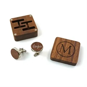Men's Initials Silver Cufflinks