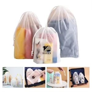 Multi Size Frosted Clear Drawstring Bag