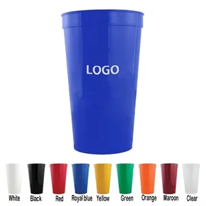 Custom Logo 16 oz Reusable Plastic Stadium Cup