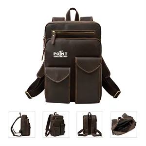 Business Work Genuine Leather Backpack