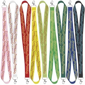 Universal Source® 1" Satin Screen Print Lanyard