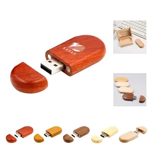 4 GB ellipse wood usb drive