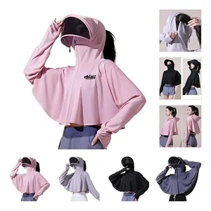 Sun Protection Outdoor Hoodie With Face Mask