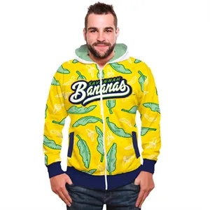 Custom Logo Men's Full Zipper Hoodie