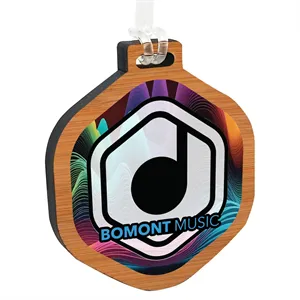 Custom Bamboo UV color Bag Tag