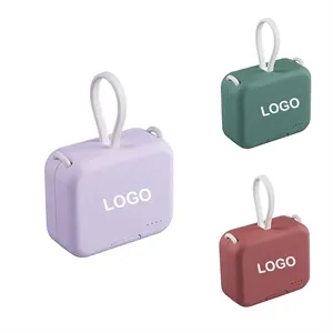 Custom Logo Portable Power Bank with Built-In Phone Stand