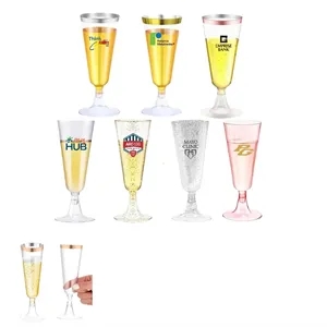5 oz Clear Plastic Champagne Flutes Party Cocktail Cups