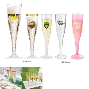5 oz Glitter Disposable Plastic Champagne Flutes Party Glass