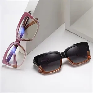 Custom Logo Trendy Oversized Square Sunglasses with Gradient Lenses for