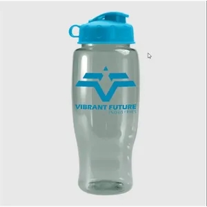 UpCycle Poly-Pure 27oz Transparent Bottle w/ Flip Lid