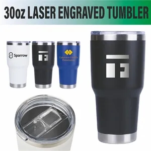 Laser Engraved Vacuum Sealed 30 Oz. Tumbler