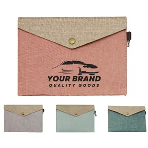 Linen Felt Envelope Expandable Folder Portable Case Storage