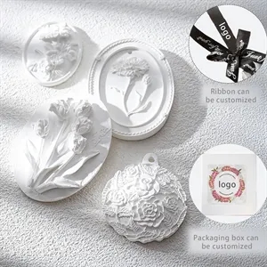 Customizable Hanging Gypsum Floral Scented Plaster Ornaments