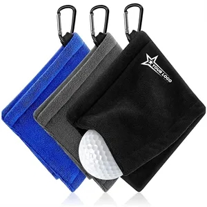 Golf Ball Towel With Clip Portable Cleaner Accessories