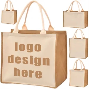 Jute Burlap Bag Beach Tote Shopping Bridesmaid Gift Supply