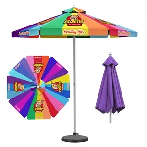 Custom Logo 9' ALUMINUM MARKET UMBRELLA (FULL COLOR)