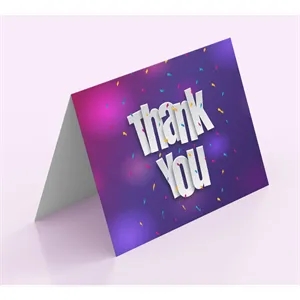 Folded Thank You Cards (7" x 5" folds to 3.5" x 5")