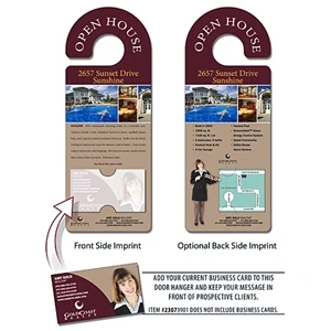 Real Estate Door Hanger - 4x10.5 Round Handle Door Hanger wi