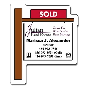 Real Estate Magnet - Sold Yard Sign Shape (2.25x2.75) - 25 m