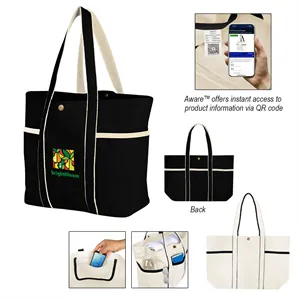 Aware™ 10 Oz. Recycled Cotton Canvas Tote Bag