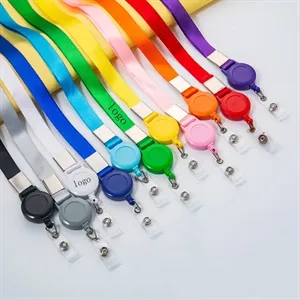 Name Card Holder With Retractable Lanyard Neck Strap