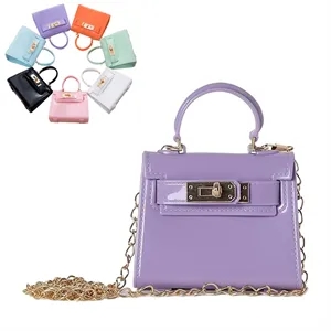 Jelly Pvc Lock Shoulder Bag