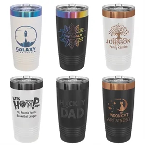Custom Logo Polar Camel 20oz Ion Plated Tumbler with Slider Lid