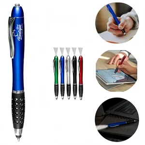 Custom Gripper Stylus Pen With Led Light