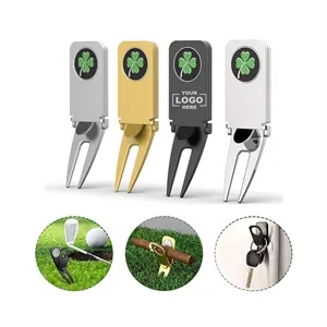 Magnetic Cigar Holder Golf Ball Marker Divot Repair Tool